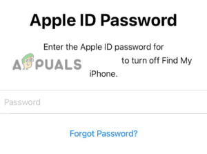 Enter your account password