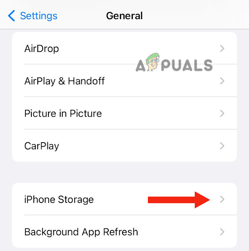 Select iPhone Storage