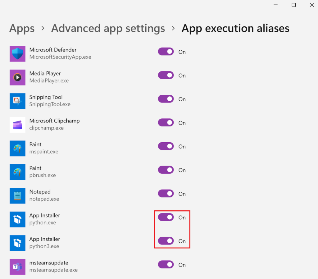 Python Was Not Found; Run Without Arguments