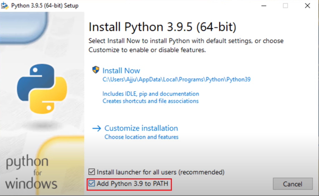 Python Was Not Found; Run Without Arguments