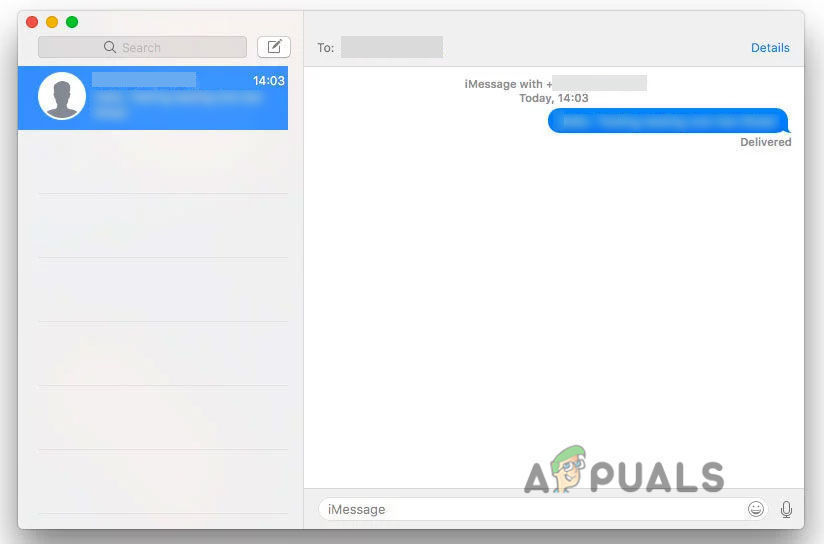 Send a message on Mac