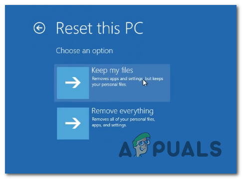 Select the option you want to proceed with