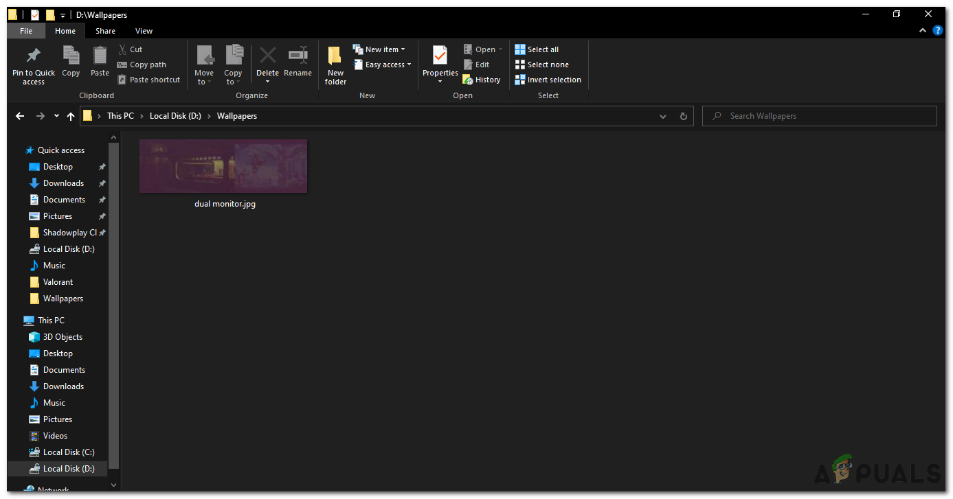 Locate the image file on your computer.