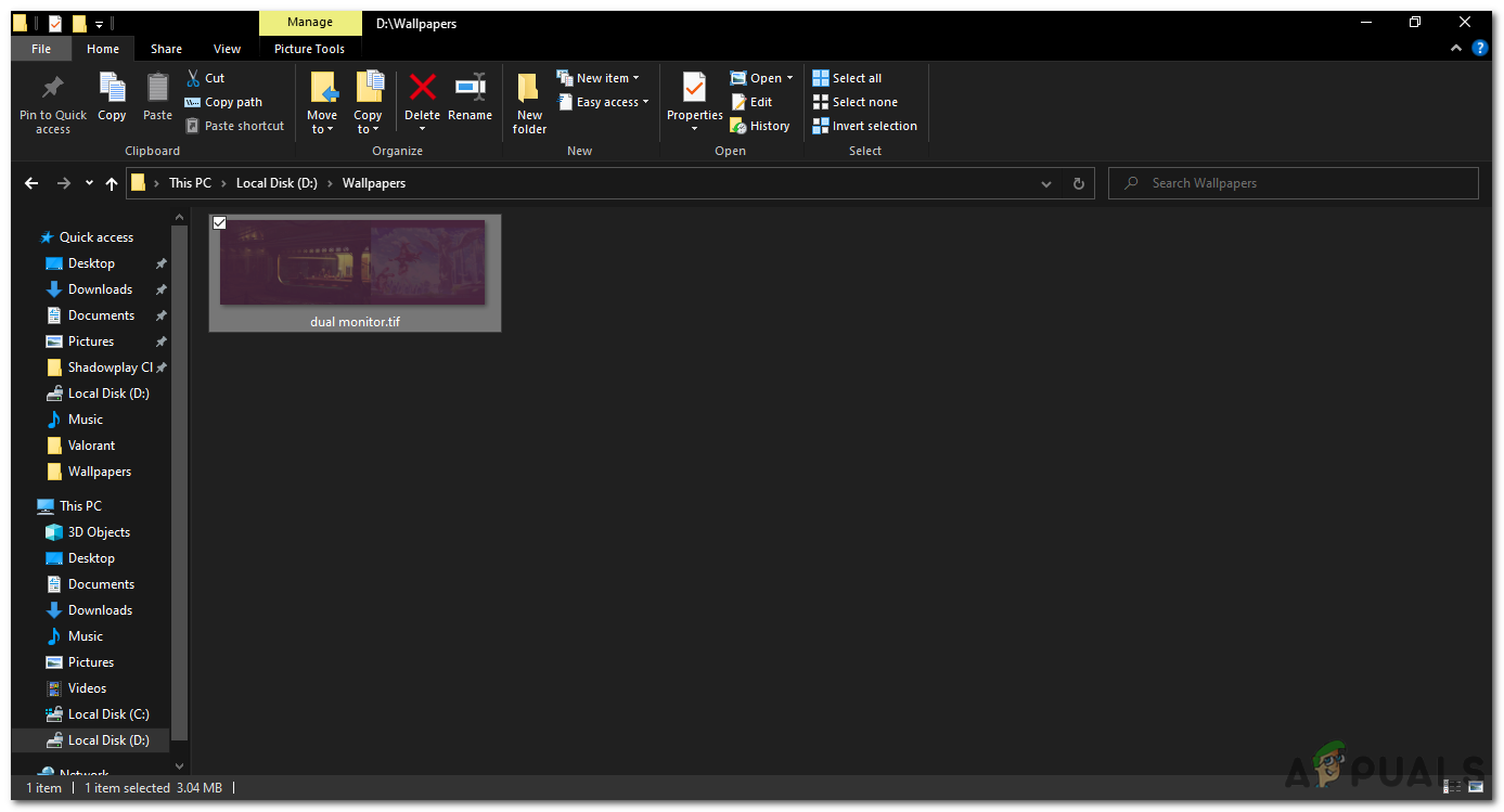 Locate the image file on your computer.