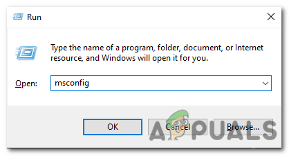 Type "msconfig" and press Enter to open the System Configuration window.