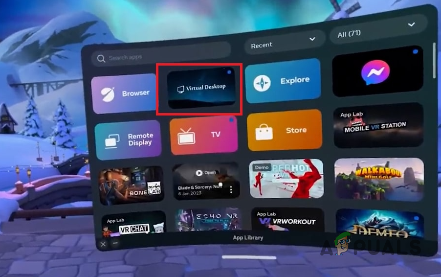 Launching Virtual Desktop
