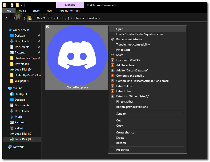 After the download is complete, locate the installer file (usually saved in your Downloads folder) and double-click on it.