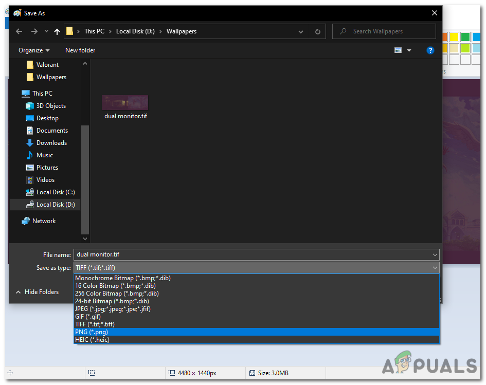 In the "Save as type" field, select the format you want to save the image in, such as JPEG, PNG, or BMP.