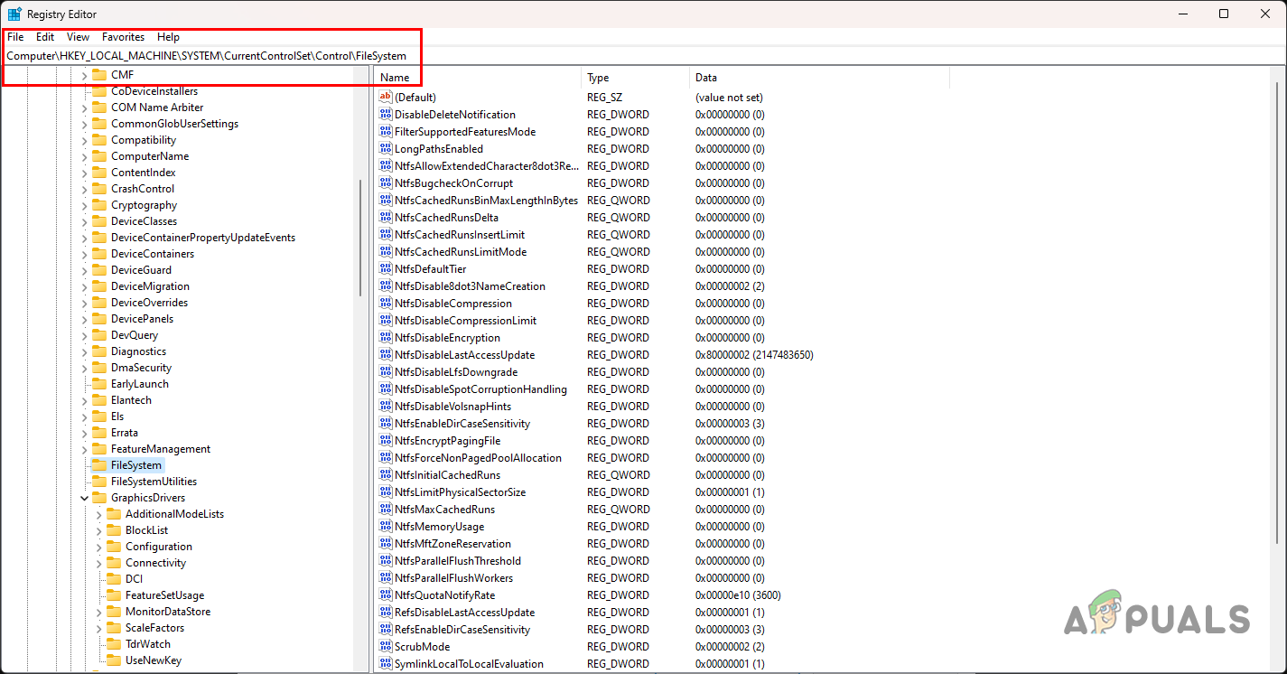 Navigating to the File System Directory