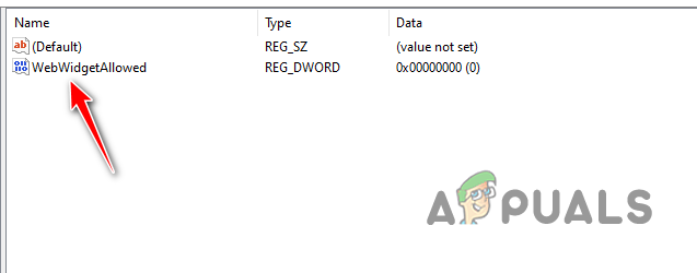 Creating WebWidgetAllowed Key