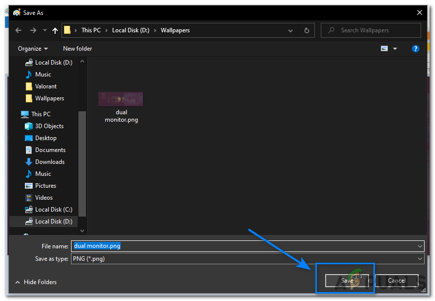 Click on the "Save" button.
