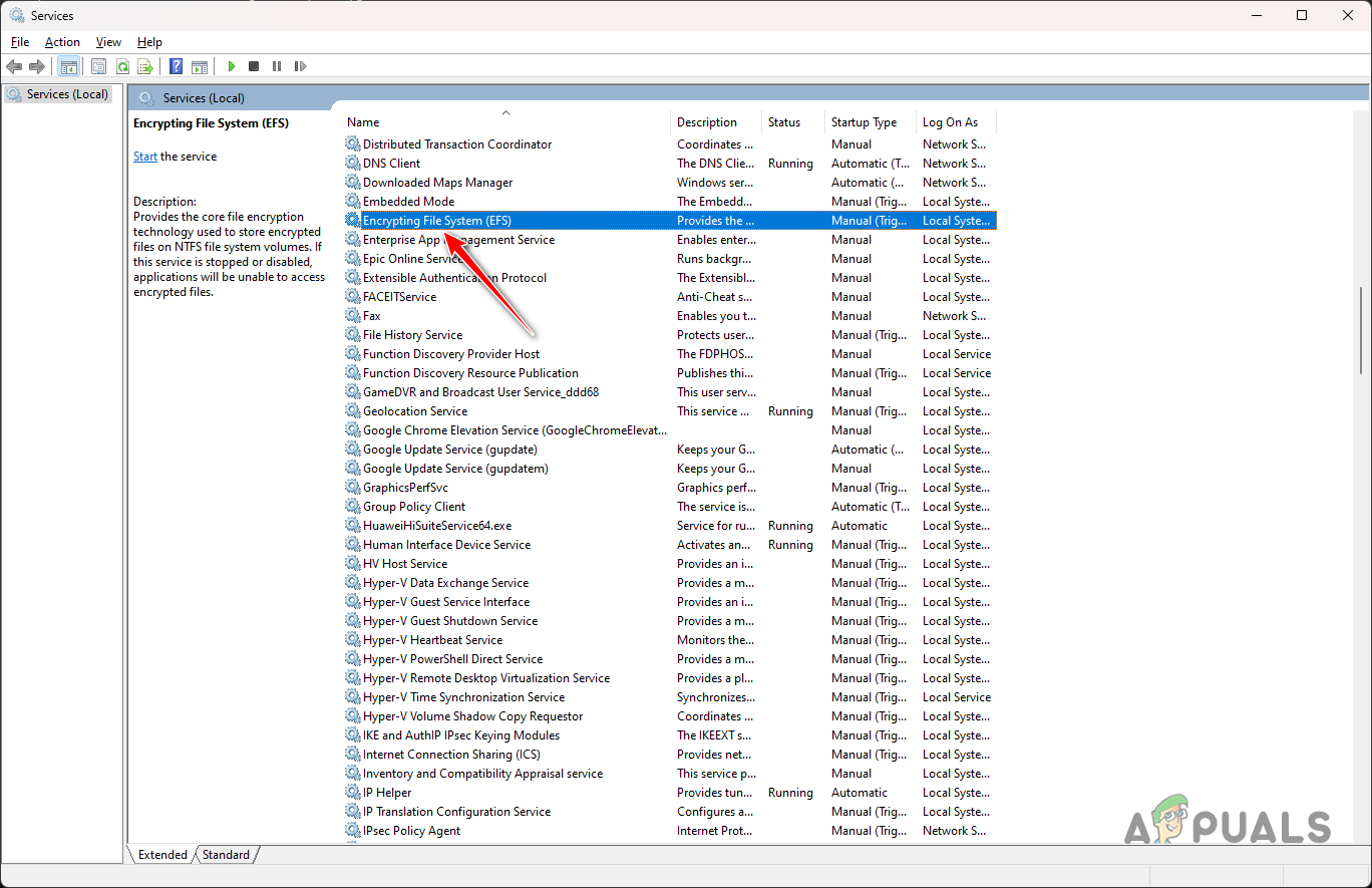 Encrypting File Service