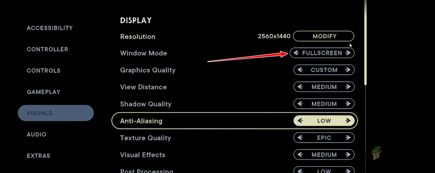 Changing Window Mode