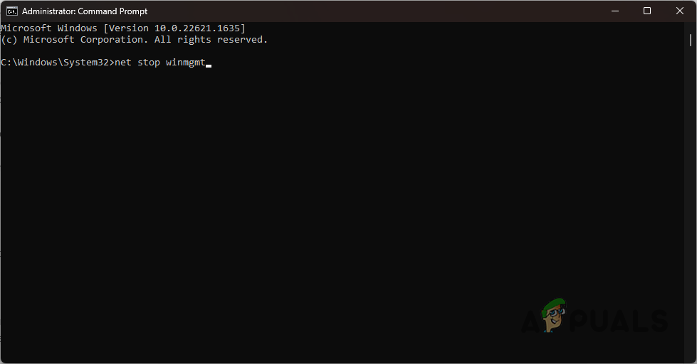 Stopping WMI Service