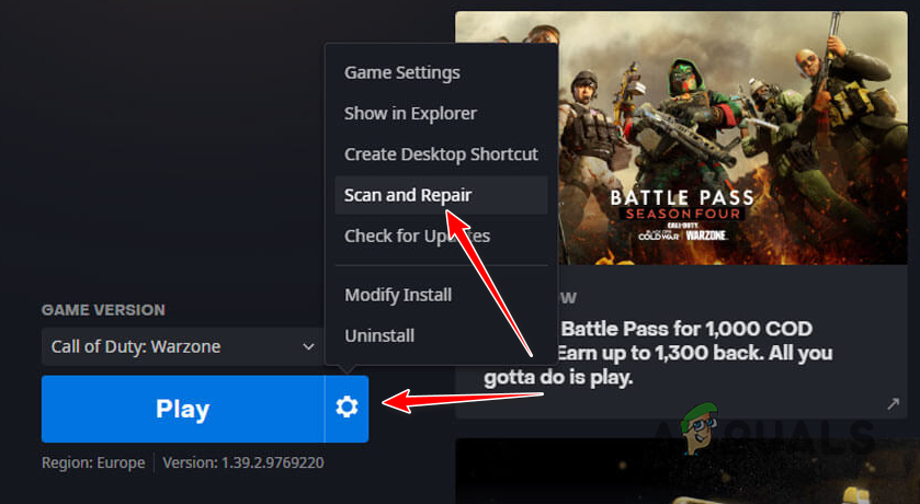 Repairing Call of Duty Warzone