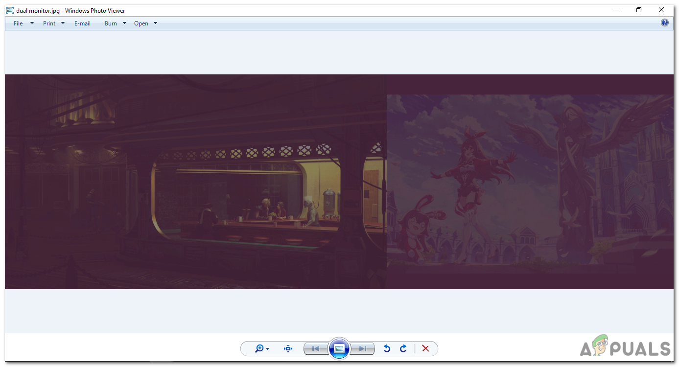 The image file will open in "Windows Photo Viewer".