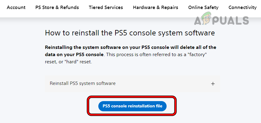 Download PS5 Console Reinstallation File