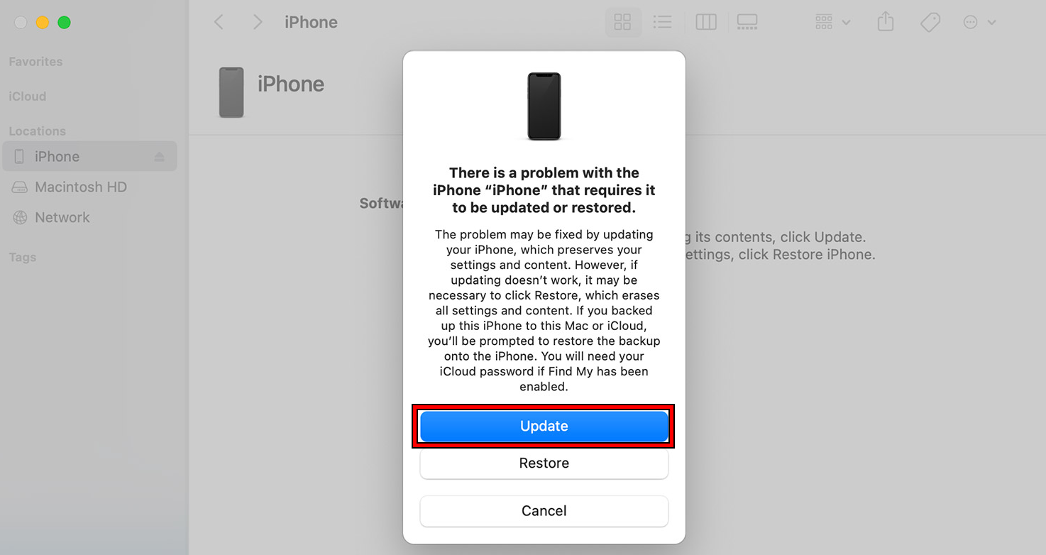 Update iPhone Through iTunes