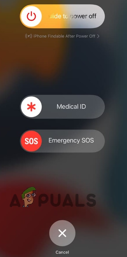 Drag the slider to turn off iPhone