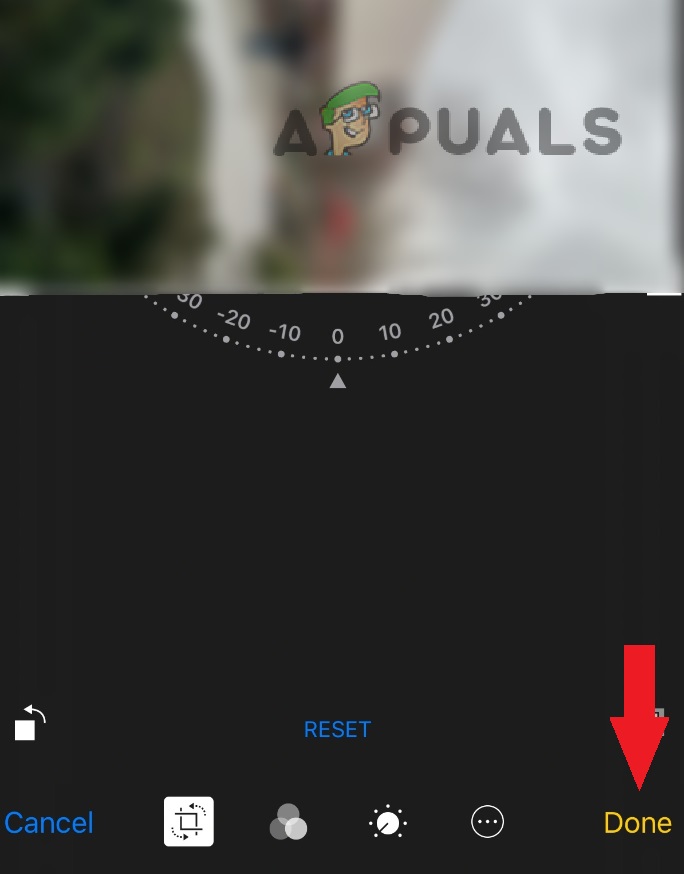 Edit the photo and tap on Done