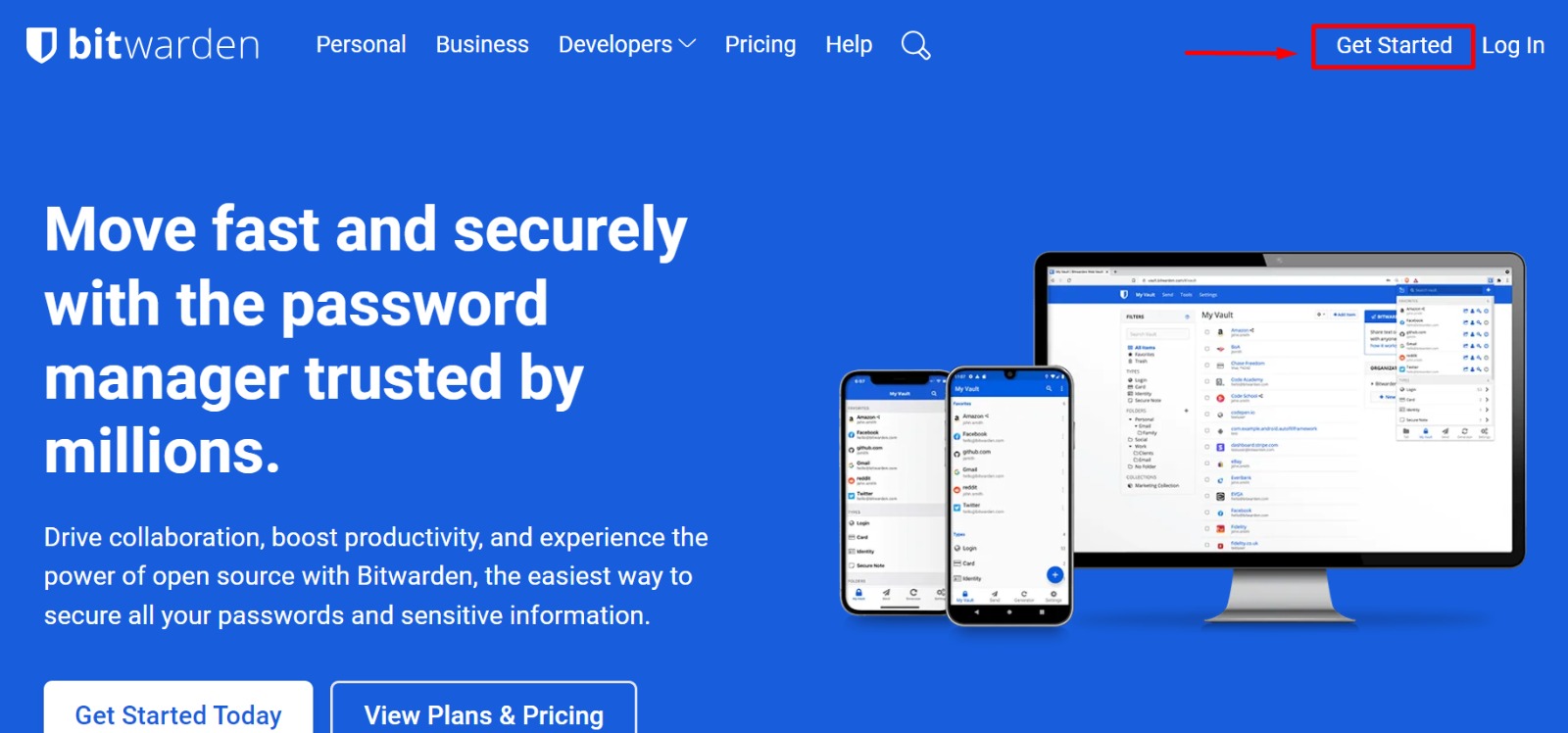 Click on Get Started