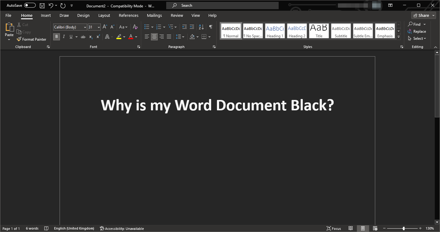 Черный word