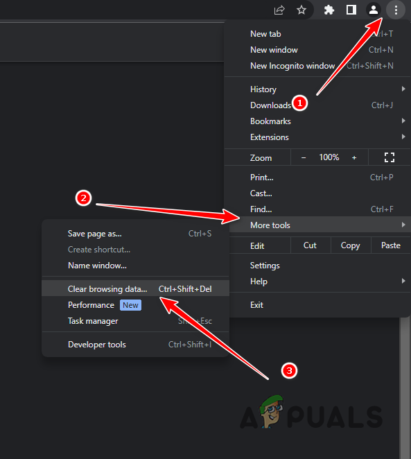 Navigating to Clear Browsing Data