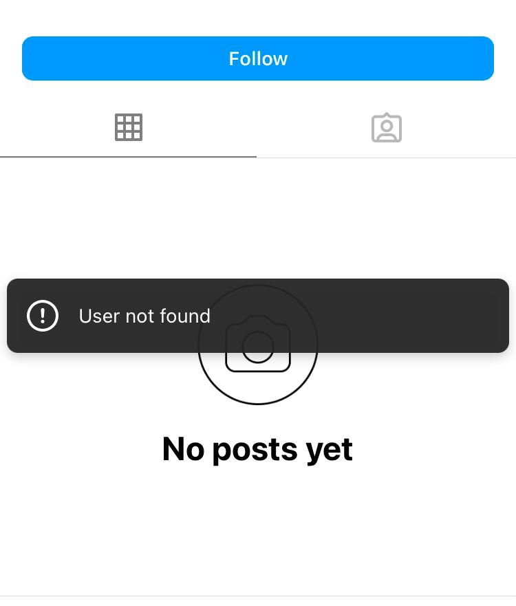 Instagram account blocked