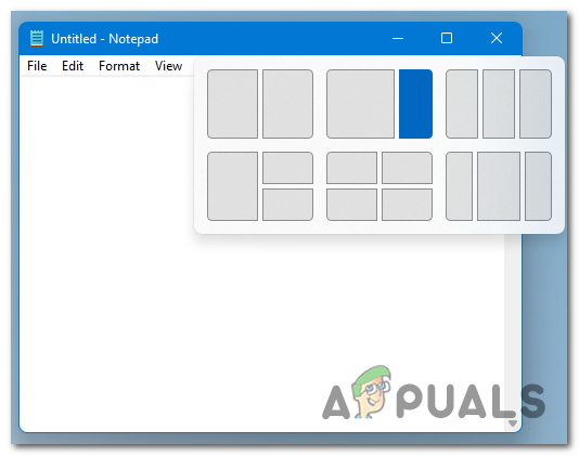 the available Snap Layouts.