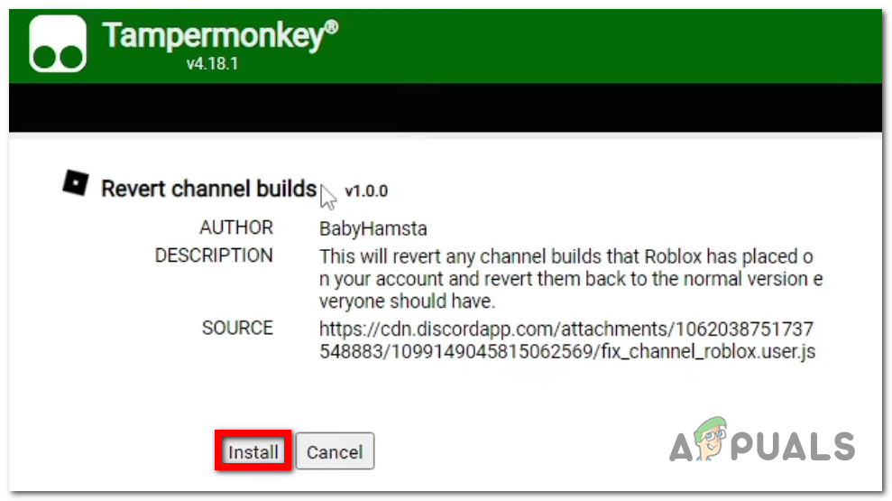 Installing the script