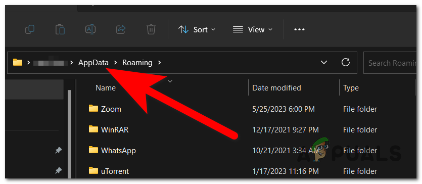 Accessing the AppData folder