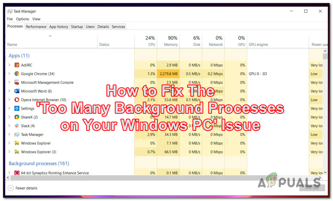 Fix Too Many Background Processes on Your Windows PC