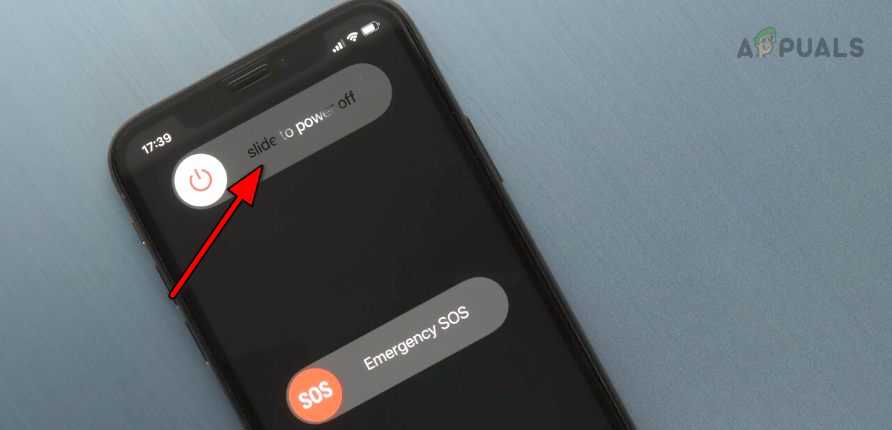 Slide to Power off the iPhone