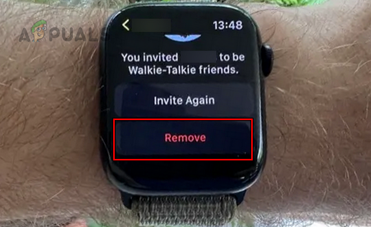 Remove Invitation from the Walkie Talkie on the Apple Watch