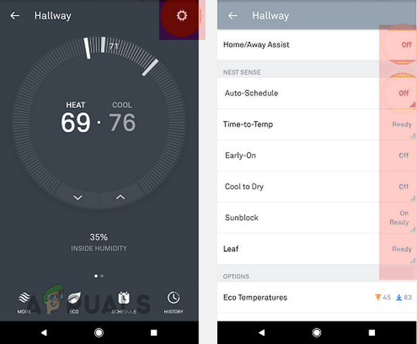 Disable Smart Features on the Nest Thermostat