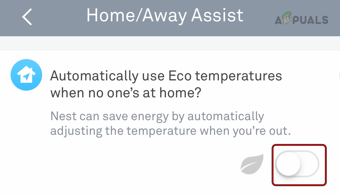 Disable Home-Away Assist in the Nest App