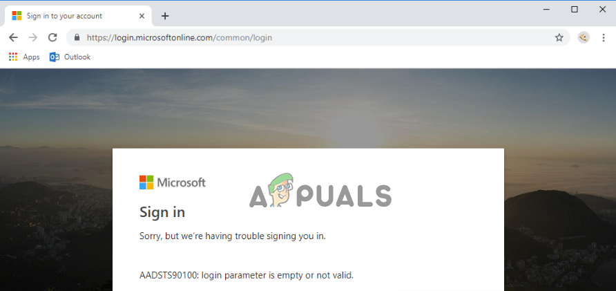 Fix Error AADSTS90100 Login Parameter Is Empty Or Not Valid