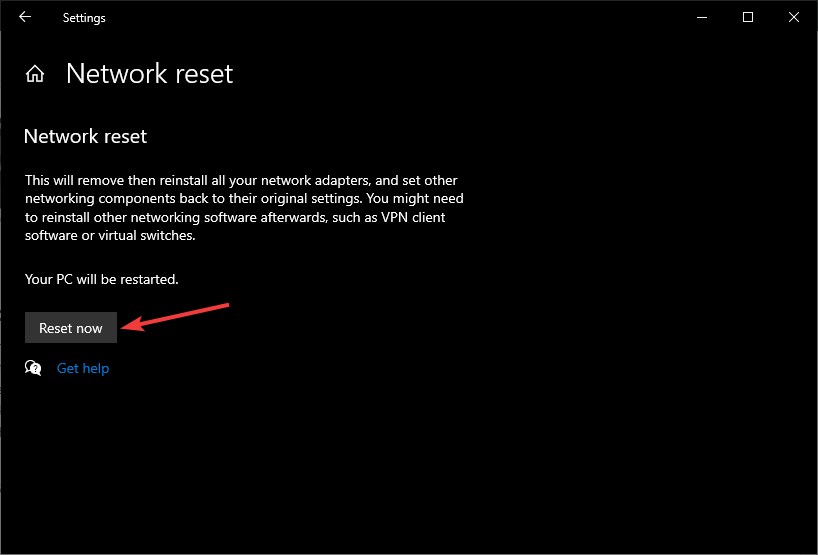 Reset Network Settings