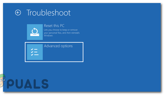 Select "Advanced options."