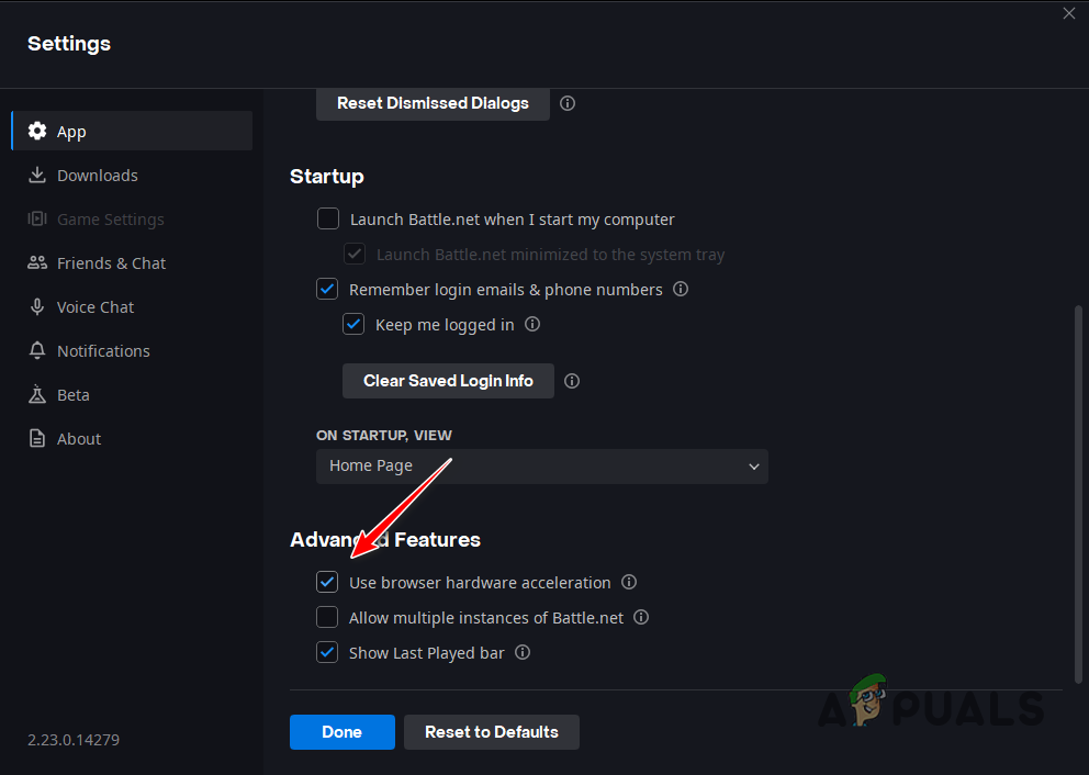 Disabling Hardware Acceleration