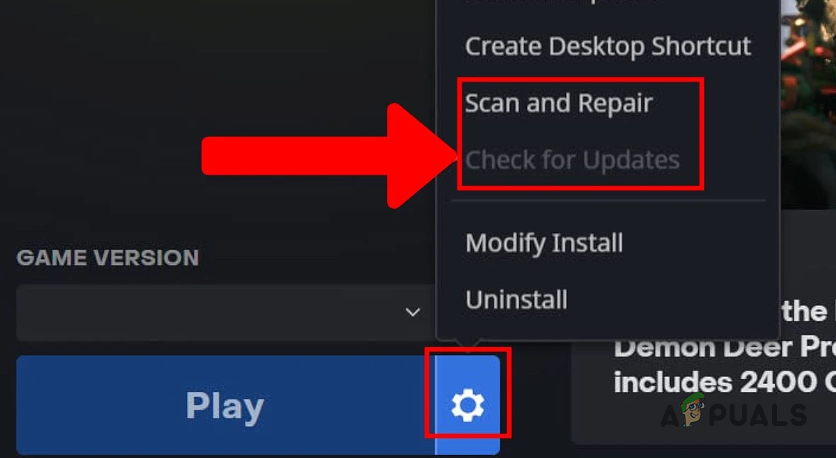 Repairing Game Files