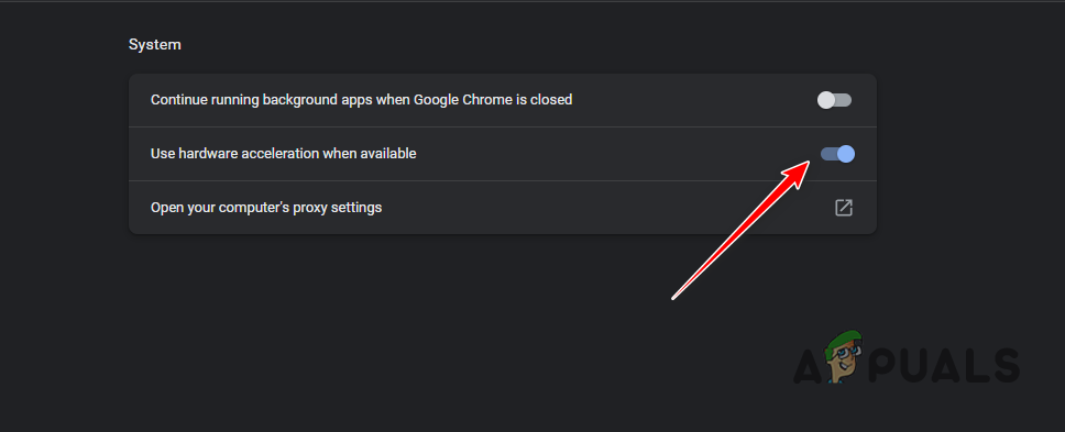 Disabling Hardware Acceleration on Chrome