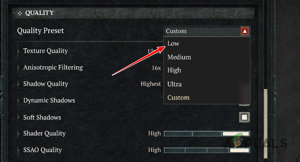 Lowering Graphics Settings