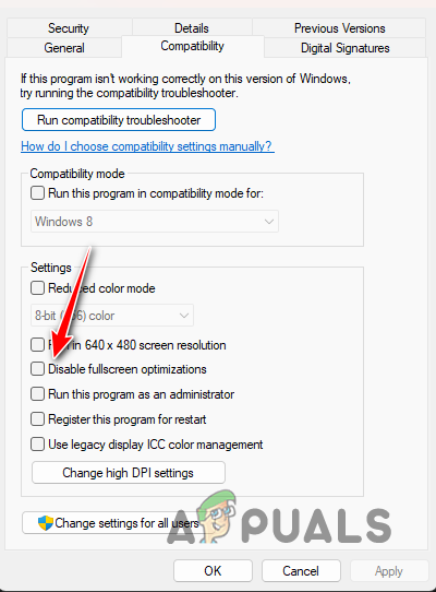 Disabling Fullscreen Optimizations