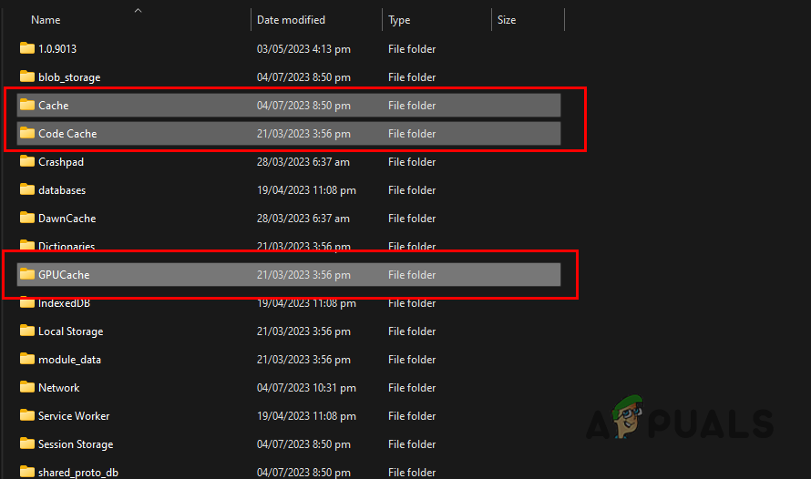 Discord Cache Folders