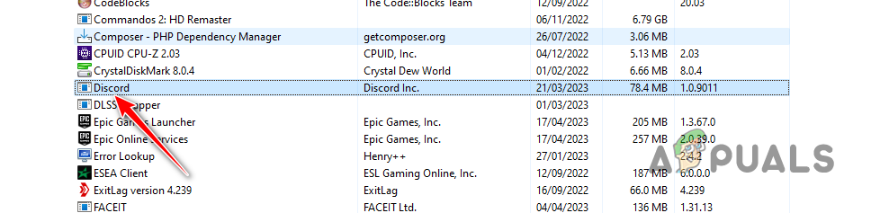 Uninstalling Discord