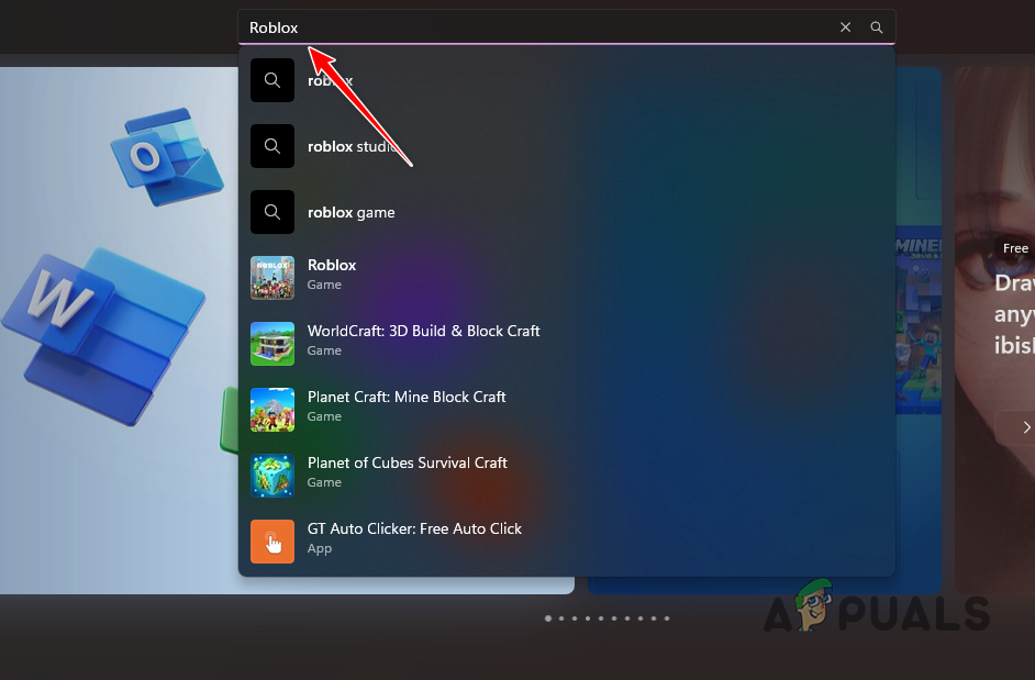Searching for Roblox