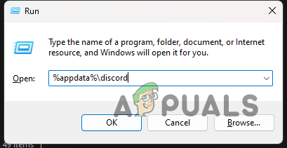 Navigating to Discord Folder