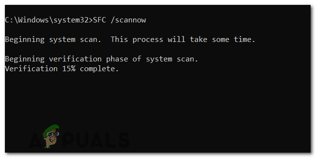 Type "SFC /scannow" and press Enter.