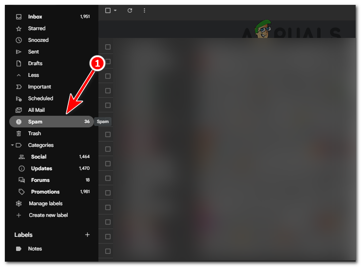 look for a tab called Spam and open it.